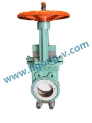 API/DIN cast steel lug wafer ceramic knife gate valve